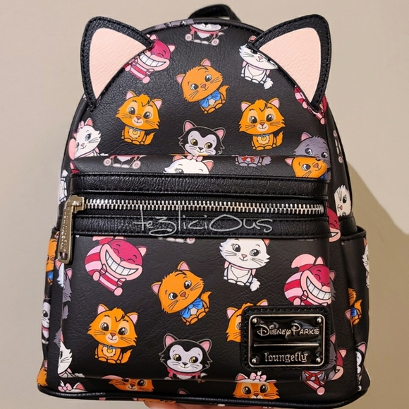 DISNEY PARKS LOUNGEFLY CATS BACKPACK - Picture 2 of 8
